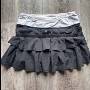 lululemon athletica Two-Tone Black and Gray Skirt